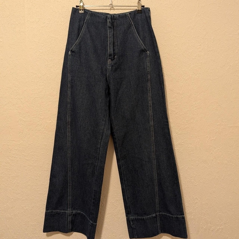 Womens Cider Wide Leg Jeans Size 4-6 Excellent High Waisted Denim